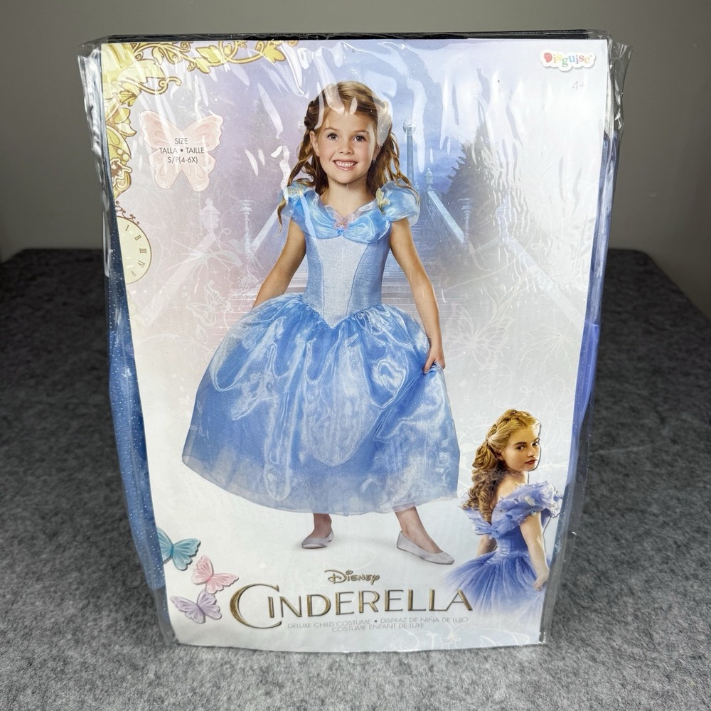 Disney Movie Cinderella BRAND NEW Deluxe Halloween Costume Child Youth Small 4-6